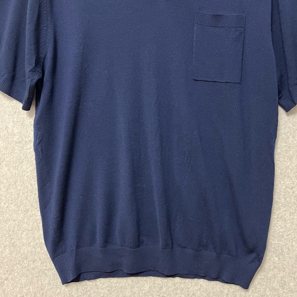 Collars & Co. Australian Merino Wool Polo Sweater Shirt NWT Size XL Navy - Picture 5 of 9